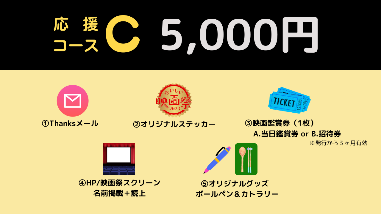 おいしい映画祭 応援コースC